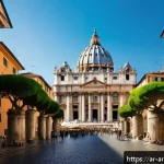 Home 19 유럽 건축 명소 여행 가이드 - A detailed street scene in historic Rome showcasing the architectural blend of classical Roman and B...
